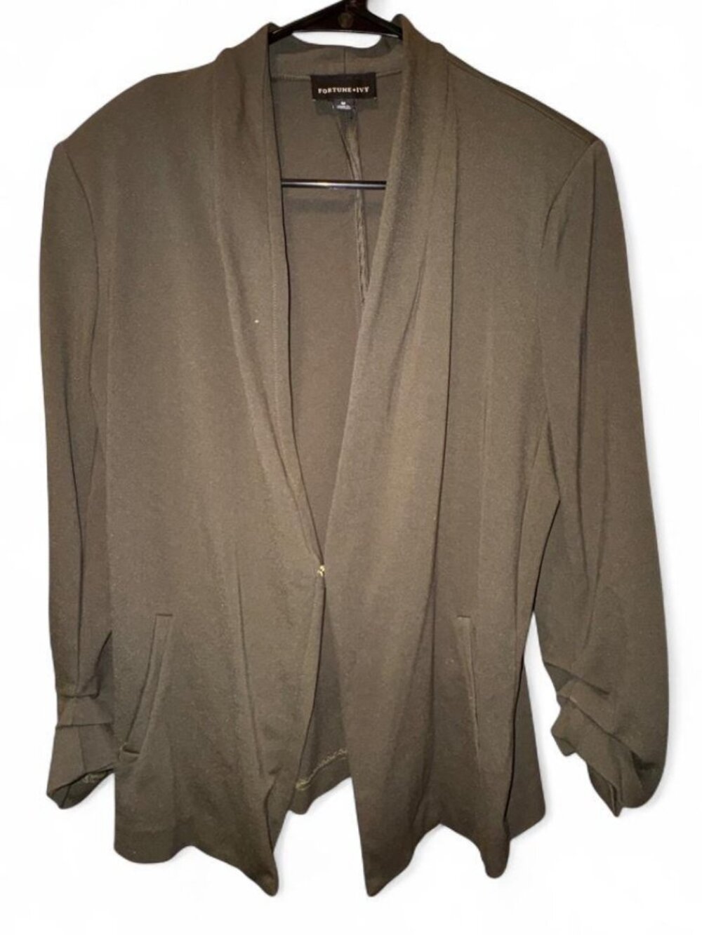 Fortune + Ivy  "Melonie" Open-Front Blazer, Medium
